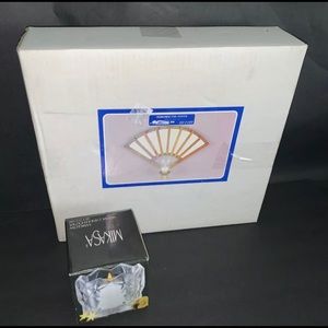 2 Taiwan Mirrored Fan & Mikada Candle Holders